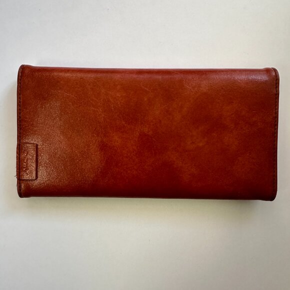 ALDO Ladies Genuine Leather 7.25" x 4" Trifold Wing Wallet - Picture 2 of 6
